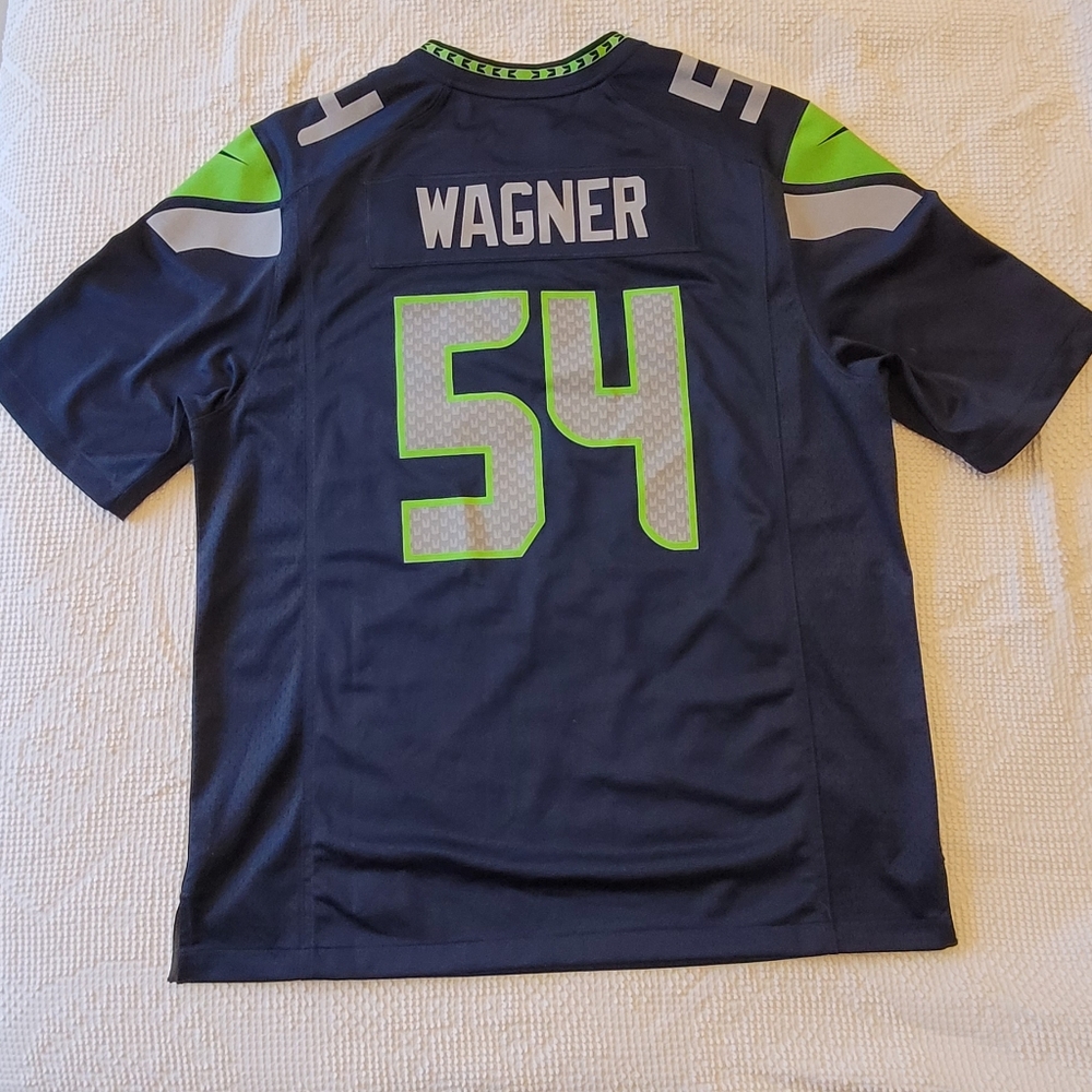 Nike Seahawks Wagner Jersey - Navy and Green